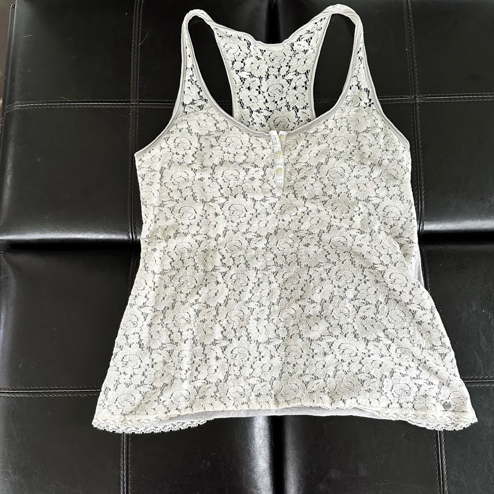 Lace tank worn once